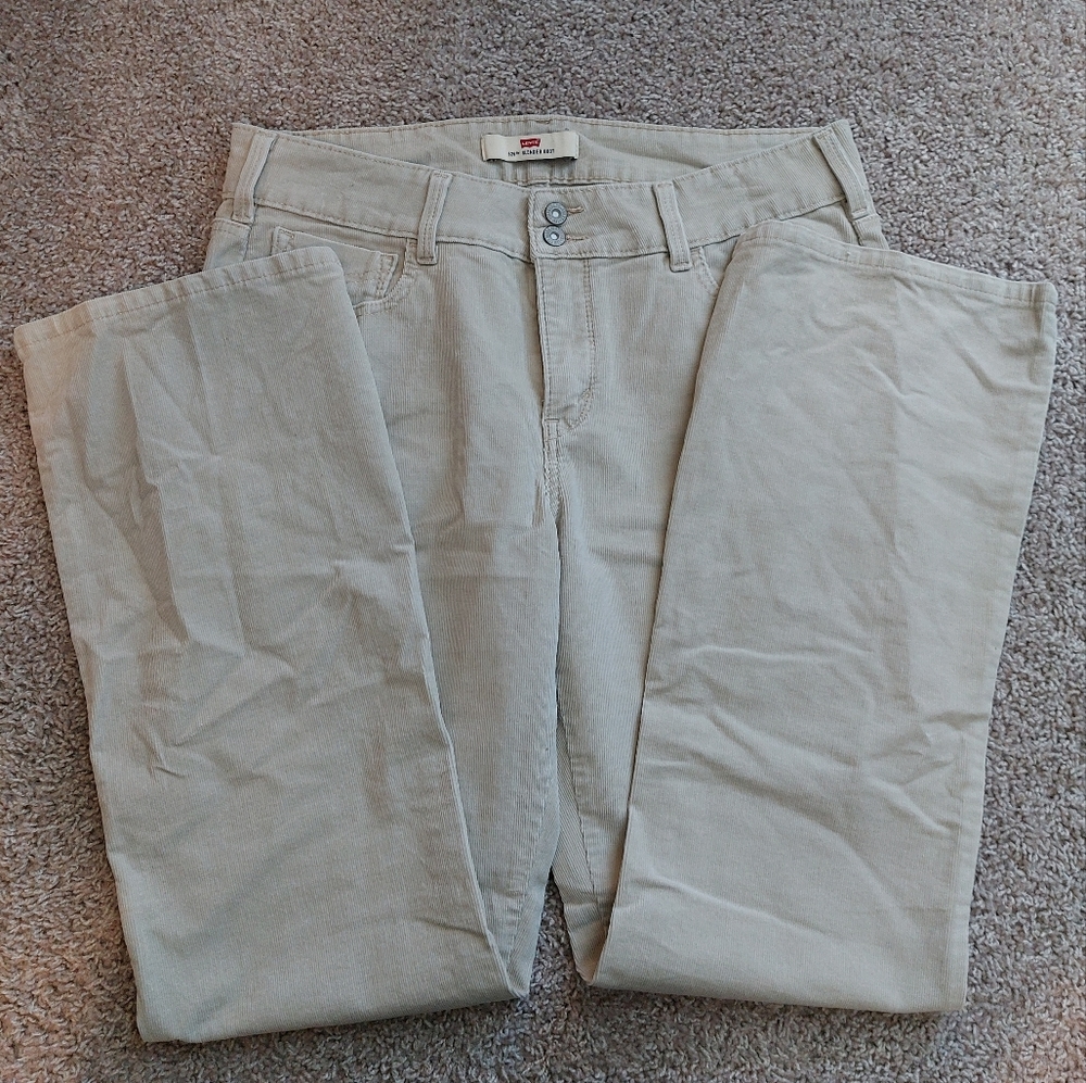 Levis Flare Tan Corduroy Low Rise Pants